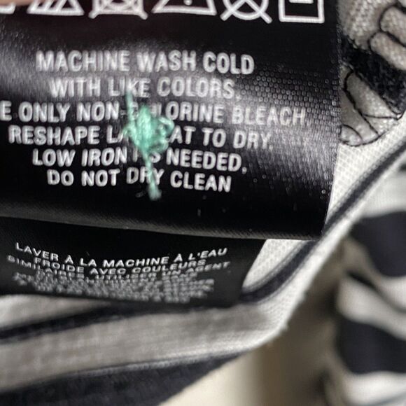 Anthropologie 9-H15 STCL Sz S Long Sleeve Knit Top Black White Striped Boat Neck - Picture 10 of 11